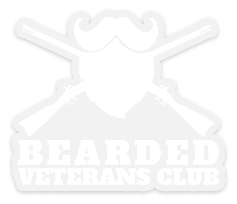 Bearded Veterans Club Clear Sticker - 3